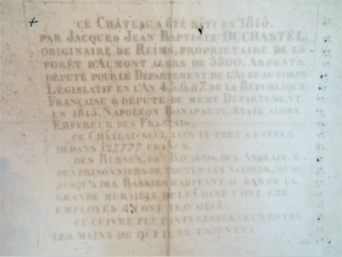● Château de MONTHOURY - DUCHASTEL Aisne Macogny imprimé à lire face miroir - Bild 3 von 3