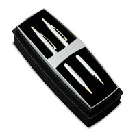 Cross Classic Century Ballpoint Pen & Pencil Set Chrome/23kt. Gold Plate 330105 on sale Cross Classic Century Ballpoint Pen & Pencil Set Chrome/23kt. Gold Plate 330105 on sale