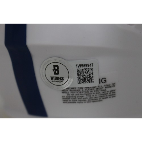 Edgerrin James Autographed Indianapolis Colts Mini Helmet Beckett 46475 - Picture 3 of 4