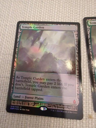 MTG Temple Garden Battle for Zendikar - Expeditions Foil Mythic - Picture 1 of 4