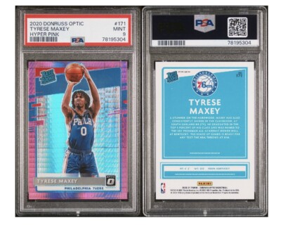2020-21 DONRUSS OPTIC #171 TYRESE MAXEY HYPER PINK PRIZM ROOKIE RC