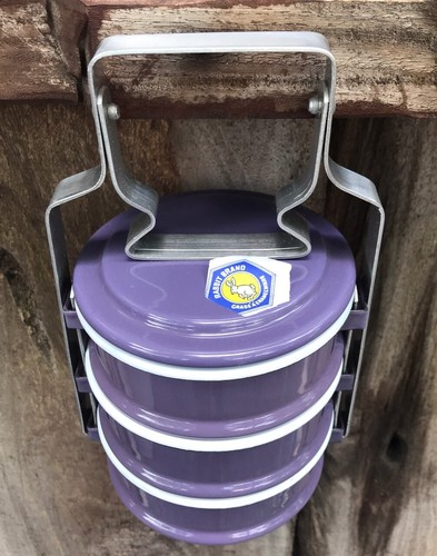 Thai Tradition Enamelware Rabbit Brand Food Carrier Small Pinto 10 cm X 3 Stacks - Picture 45 of 87