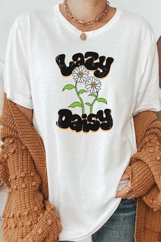 Lazy Daisy Flower Garden Spring Time Graphic Tee T-Shirt - Bild 4 von 14
