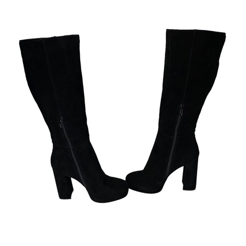 Steve Madden Marcello Stiefel schwarz Wildleder kniehoch 9,5 - Bild 5 von 8