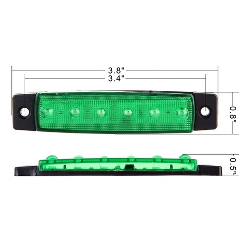10x Green / Blue LED Clearance Side Marker Lights Waterproof For Trailer Truck - Picture 11 of 12