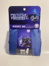 Marvel Black Panther Wakanda Forever Reusable Bag Carrying Groceries Tote