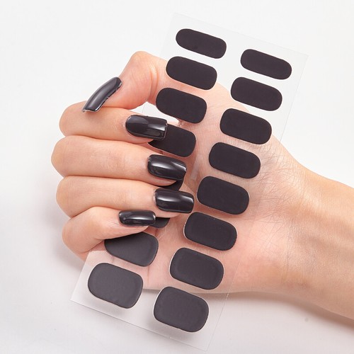 Pegatinas de tamaño completo envolturas de uñas esmalte manicura arte autoadhesivo decoración tiras 3D EE. UU. - Imagen 106 de 119