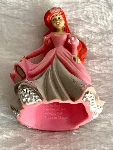 🌷Disney Princess Ariel The Little Mermaid In Pink Dress Gown PvC 3" Cake Topper - Picture 4 of 9