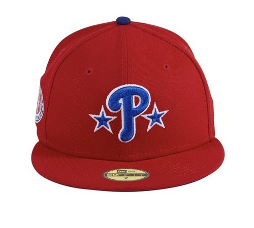 New Era 59Fifty 7 7/8 Philadelphia Phillies Inaugural Patch Royal UV Fitted Hat - Picture 2 of 5