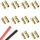 Gold Plated RC Vehicle Banana Bullet Plug Connectors 2mm 3.5mm 4mm LiPo Battery