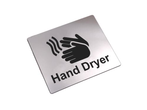 Hand Dryer Sign Adhesive Sticker Sign for Toilet, Bathroom, W.C, Loo - Picture 3 of 10