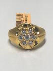 diamond right hand ring. Men's 14 k yellow gold