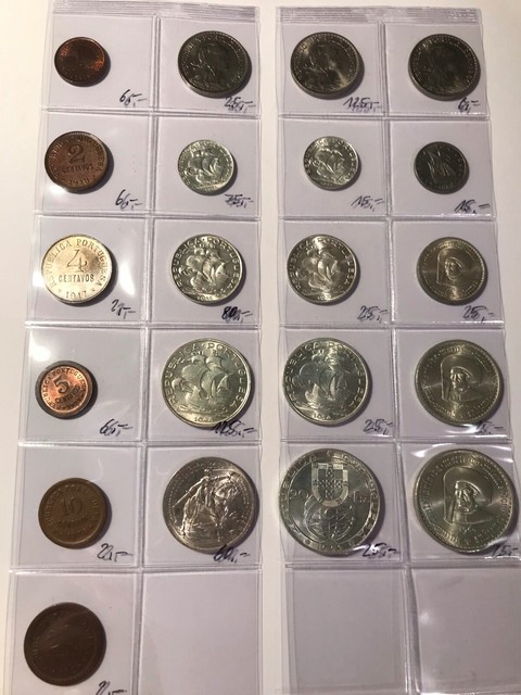 Escudo Portugal coin collection Republica 1910 1933 to 1985 Escudo Portugal coin collection Republica 1910 1933 to 1985