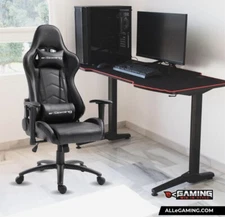 E - Gaming Chair - Black Office Chair Pillows Included Desk Chair