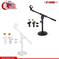 5Core Mic Stand Adjustable Desk Boom Microphone Stands Pedestal Para Microfono