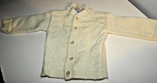 Blue Bird Baby Sweater Off White Button Down Made in USA Orlon Acrylic Vintage