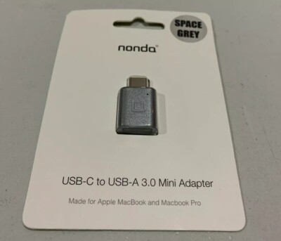 Nonda USB-C to USB A 3.0 Mini Adapter Grau für Apple Macbook_0.2_5
