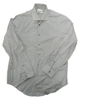 Calvin Klein Stretch Slim Men's 2 Pack Dress Shirt, Grey/Charcoal 15 1/2 34-35