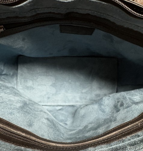 Jackson and Hyde Cowhide Leather Tote Purse Bag Brown Black White Western Cow - Picture 15 of 23