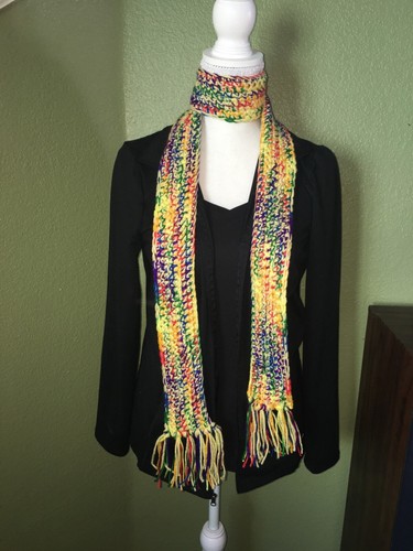 Handmade Crocheted Crochet Scarves Long and Skinny Scarf - Picture 16 of 31