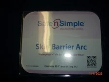 NEW SAFE N SIMPLE SKIN BARRIER ARCS WATERPROOF (1) PKG OF 30  1" ARCS EXP. 2025
