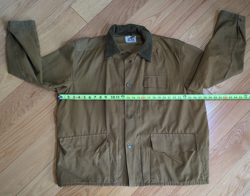 VTG 1970s Duxbak Brown Canvas Hunting Jacket Size XL - Game Bag Corduroy Collar - Picture 18 of 24