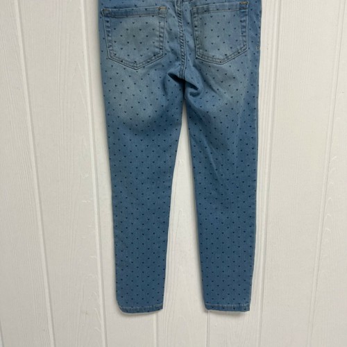 Cat & Jack Girl's Skinny Leg Light Wash Pull On Mini Heart Jeggings Size 10 - Picture 7 of 10