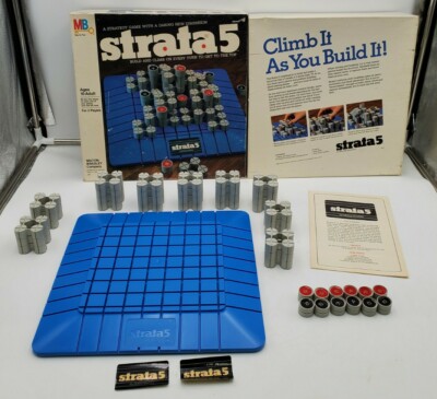 Vintage 1984 Board Game, Strata 5, Milton Bradley, Used, Complete