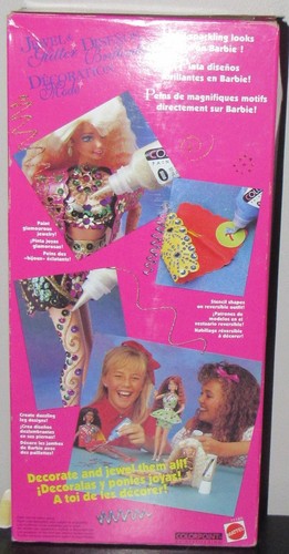Muñeca Barbie Joya y Brillo Con Pintura Circa #11185 Mattel 1993 Caja Extranjera - Imagen 5 de 5