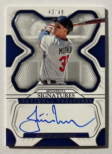 2023 Panini National Treasures Justin Morneau Signatures Auto 43/49