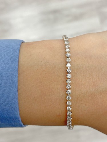 DEAL! 2.20 CTW NATURAL DIAMOND LADIES TENNIS BRACELET 14K 7 INCHES - 第 5/9 張圖片