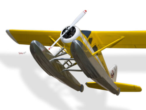 De Havilland DHC-2 Beaver Alert Bay officiel Air Services Mahogany Handmade Desktop Model