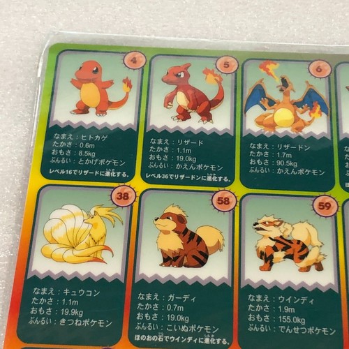 Pokemon TOMY Jumbo Carddass - Art Board & Sticker - Charizard - Sealed - #3195 - Picture 9 of 15