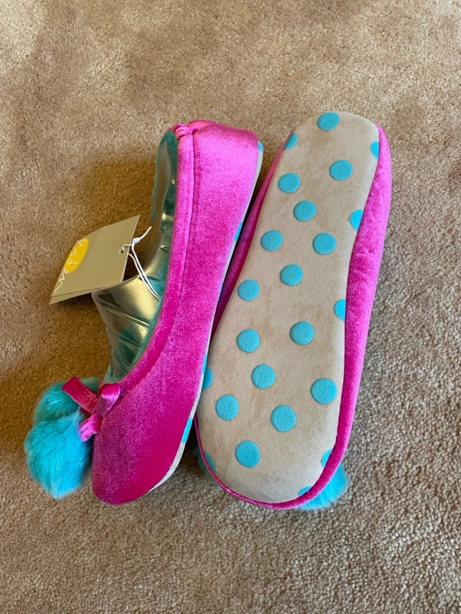 BNIP Boden Ladies Pink Pom Pom Velvet Slippers UK 4 EUR 37 eBay