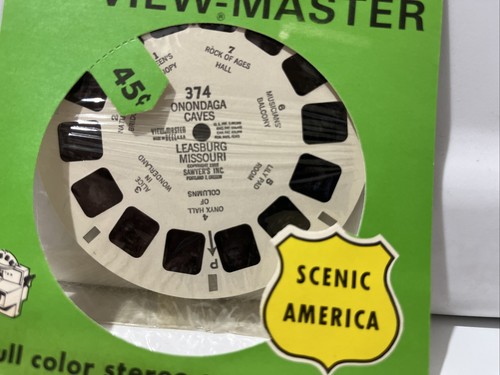 Vtg Sawyers Viewmaster Reel 374 Onondaga Caves Missouri New Sealed See Note - Picture 2 of 3
