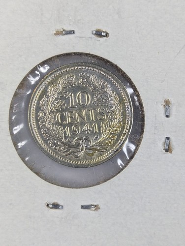 1941 Curacao 10 Cents - Silver - Picture 3 of 3