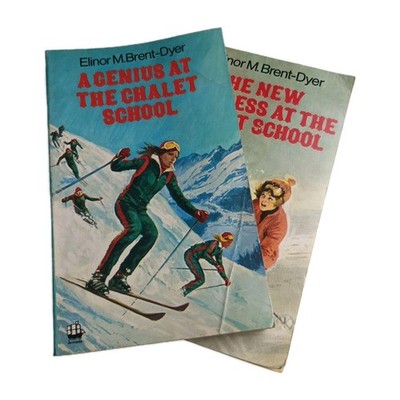 2x Chalet School Elinor Brent Dyer Vintage Paperback Book Lot Genius Mistress