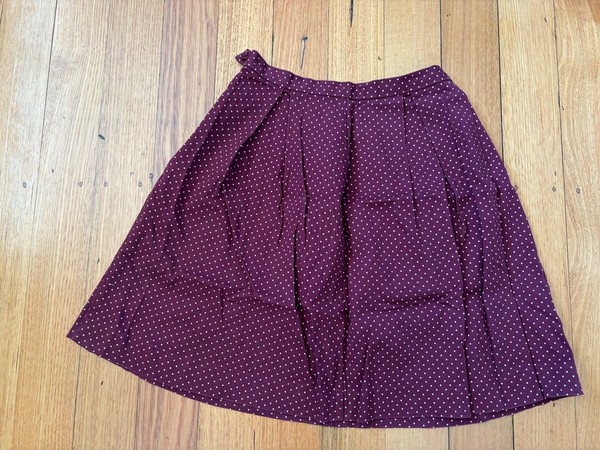 Vintage? Princess Highway maroon polka dot skater skirt size 6