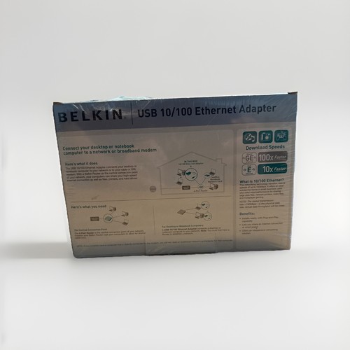 Belkin F5D5050 USB to 10/100 Ethernet Adaptor & CD. 4 Internet Notebook Computer - Picture 2 of 2