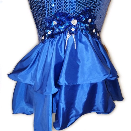 Alyce Designs Vintage 80er blau Rüschen Pailletten Ball/Pageant Kleid * Gr. 10 (siehe Fotos!) - Bild 8 von 14