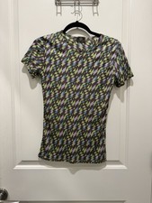 FENDI FF Womens V Neck Top Size 42 Made In Italy
