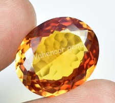 FLAWLESS Natural Imperial Topaz 24.10 Ct Oval Untreated Certified Loose Gemstone