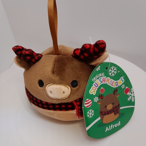 Squishmallows Alfred Moose Plush Ornament KellyToy Christmas Decoration 4” New - Picture 2 of 6