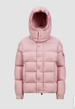 MONCLER Women  s Maya 70th Anniversary Puffer Down Jacket in Pink Size 0