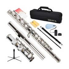 Professional Nickel Plated C Flute for Beginners and All Levels, 16 Key Close...