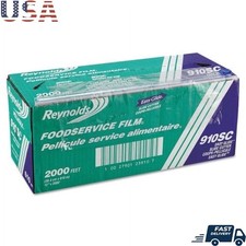 PVC Food Wrap Film W/ Slide Cutter 2000ft Plastic Wrap Box Kitchen Storage New