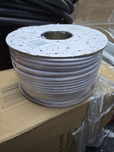 Cable Antena Aérea Coaxial Pitacs TV/Satélite CU/CU GT100 Blanco 100m Tambor - Imagen 2 de 2
