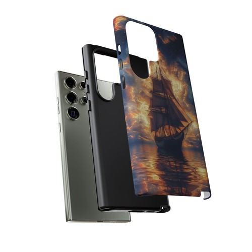 Midnight Sail Ship Twilight Phone Case for iPhone, Samsung Galaxy, Pixel - Picture 170 of 237