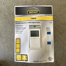 Defiant 15 Amp In-Wall 3-Way Daylight Adjusting Digital Timer Switch