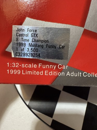 John Force Castrol GTX 8X CHAMPION 1999 1:32 Mustang Funny Car - Picture 10 of 11